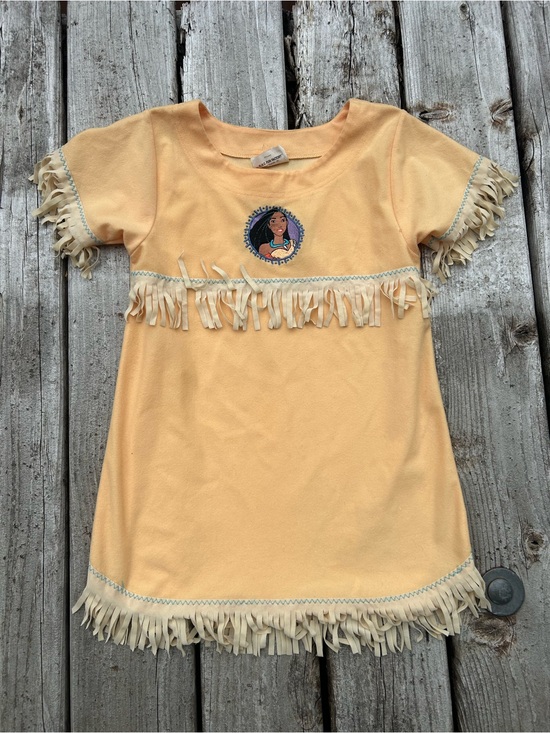 Disney Other - Vintage Disney Pocahontas Dress 90s Fringe Shirt Girls Size 5/6 Costume PJs